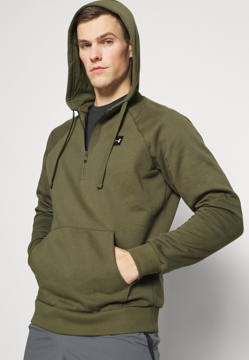 army green under armour hoodie