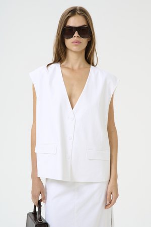 Gestuz IZZA WAISTCOAT - Vest - bright white
