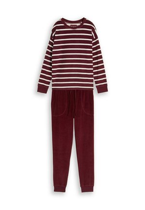 TOM TAILOR, TOM TAILOR BODYWEAR PYJAMA-SET AUS FROTTEE - Pyjama - red stripes