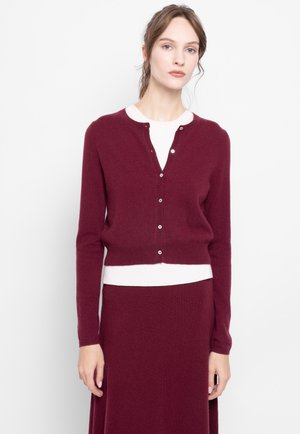 ROUND NECK - Cardigan - bordeaux