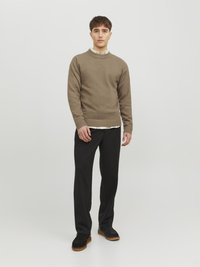 Jack & Jones JJEJACK CREW NECK SN - Pulover - otter
