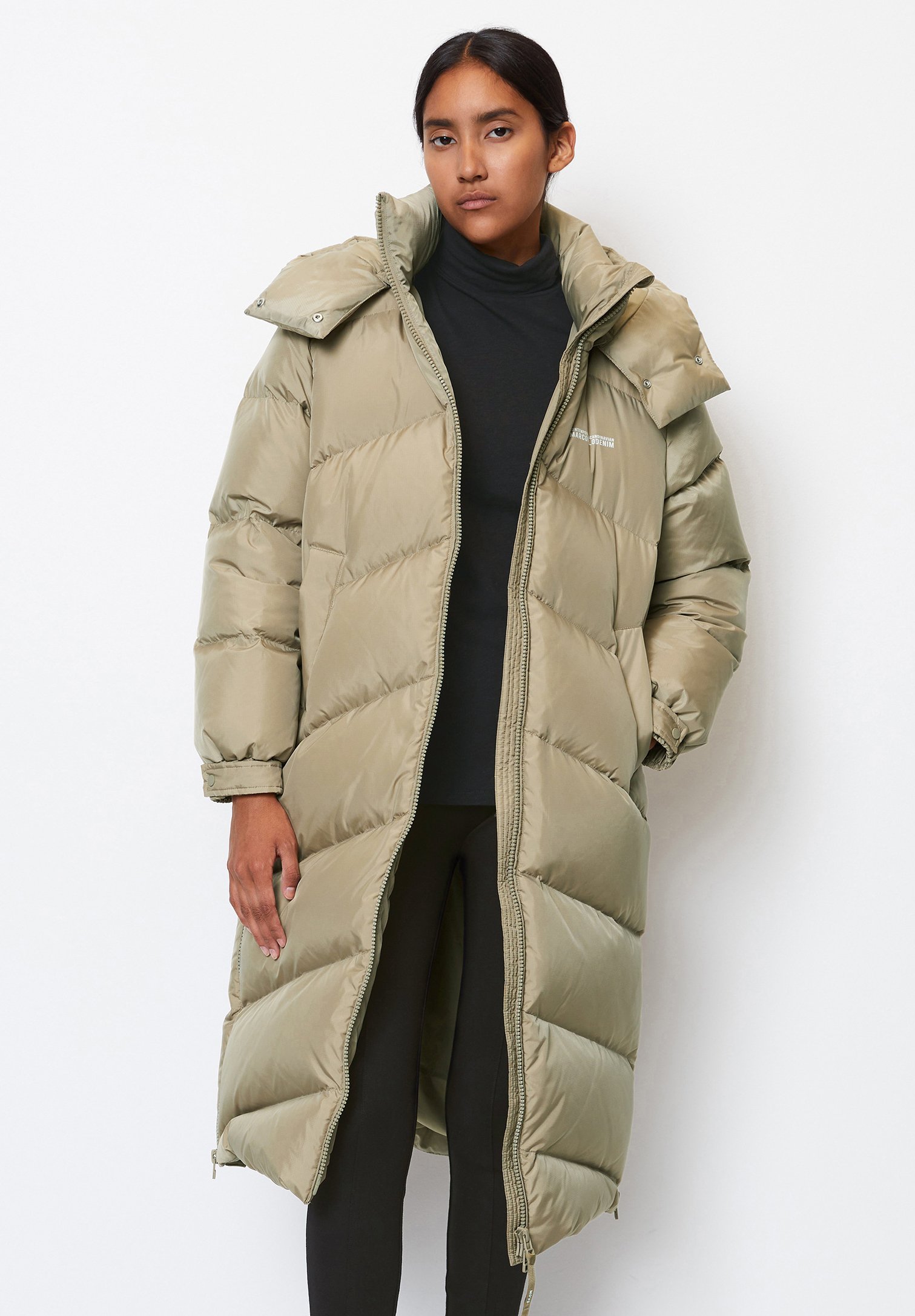 Marc O'Polo DENIM RESPONSABILE PUFFER LONG - Doudoune - pumice stone/beige  - ZALANDO.FR