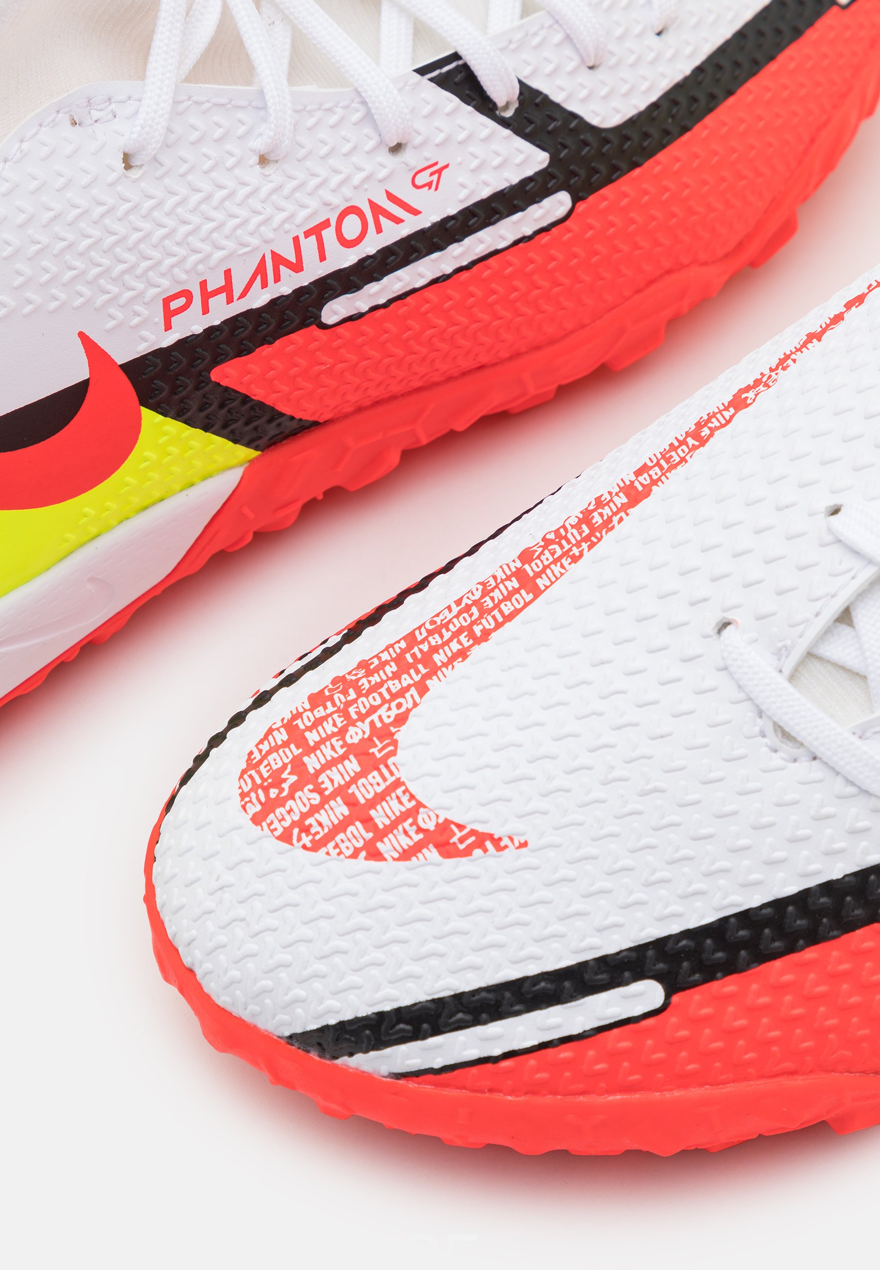 Nike Performance PHANTOM GT2 ACADEMY DYNAMIC FIT TF - Botas de fútbol  multitacos - white/volt/bright crimson/blanco - Zalando.es
