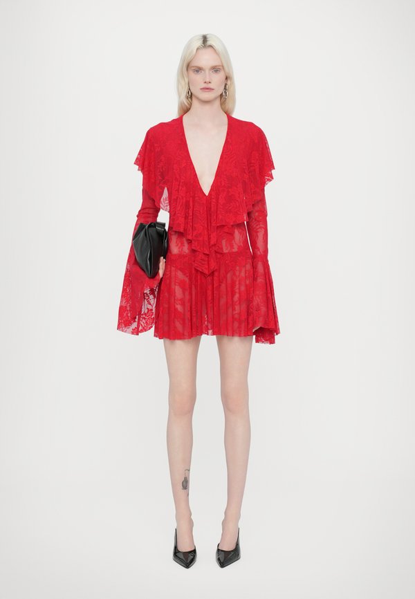 LONG SLEEVE DEEP RUFFLE MINI DRESS - Cocktail dress / Party dress3