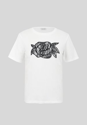 Anna Field by Zalando, LACE DETAIL - Μπλουζάκι με στάμπα - white