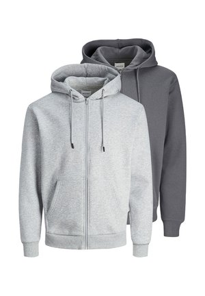 HOODIE 2ER PACK BRADLEY - Sweatjacke - hellgrau grau
