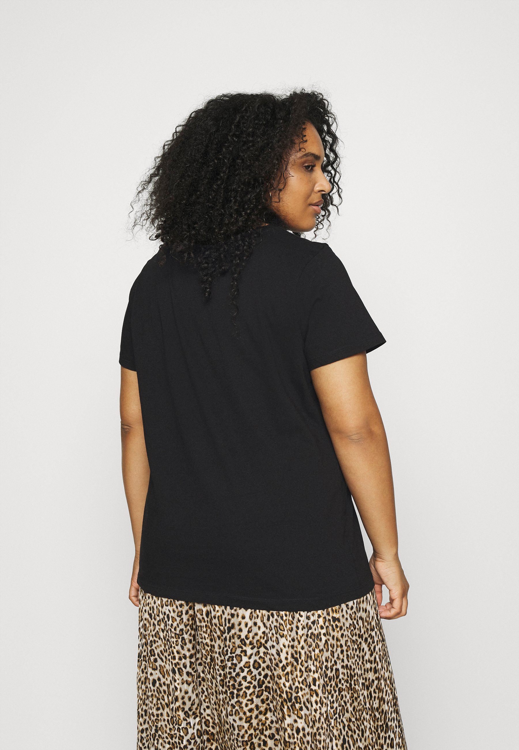 SEQUIN LIPS - Print T-shirt - black 