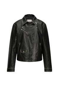 BIKER - Imitatieleren jas - schwarz