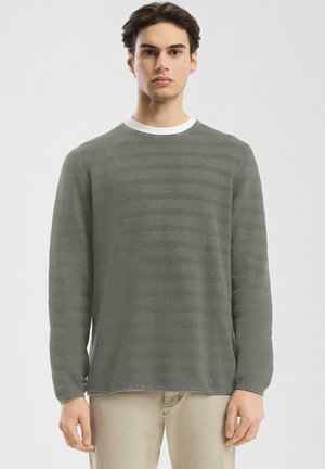 Strickpullover - olivgrün