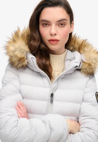 Superdry & Co FUJI HOOD MID LENGTH - Abrigo de invierno - moonlight grey