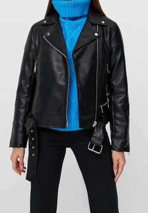 Veste en similicuir - black