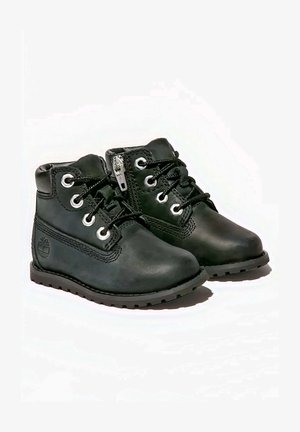Schnürstiefelette - black nubuck