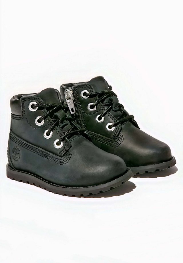 Schnürstiefelette - black nubuck