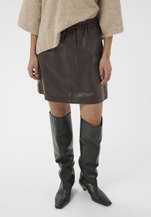 WOOK SHORT - A-snit nederdel - coffee bean