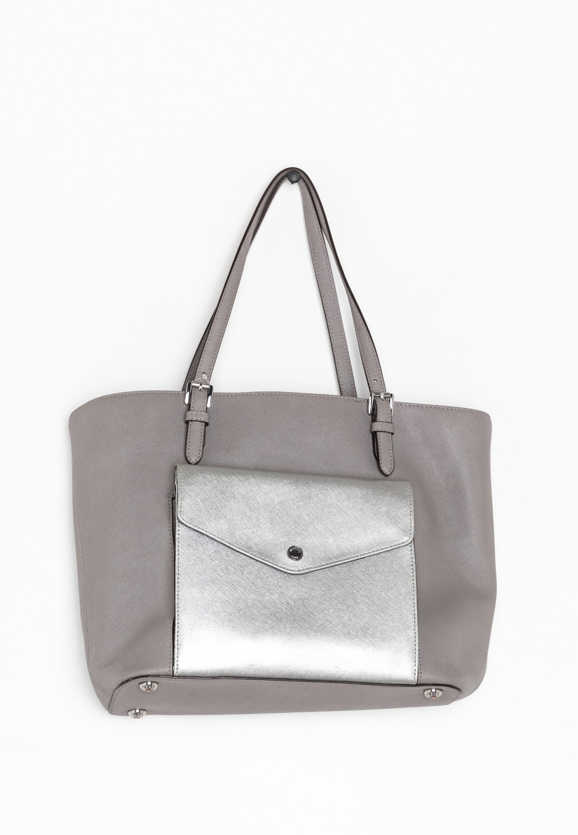 Pearl Grey Michael Kors Handtasche Grau Michael Kors Jet Set Charm