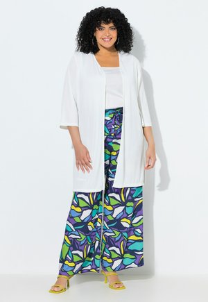 Ulla Popken, LONGLINE JERSEY CARDIGAN - Cardigan - off-white