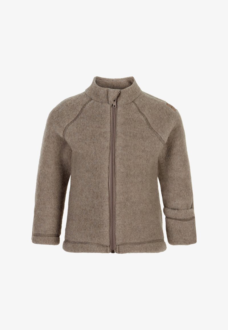 Hallhalli villane jakk, millel on kõrge krae, ees lukk ja kolmveerandi varrukad. Omab lamedaid õmblusi ja silmapaistvat õlavarre aktsenti.