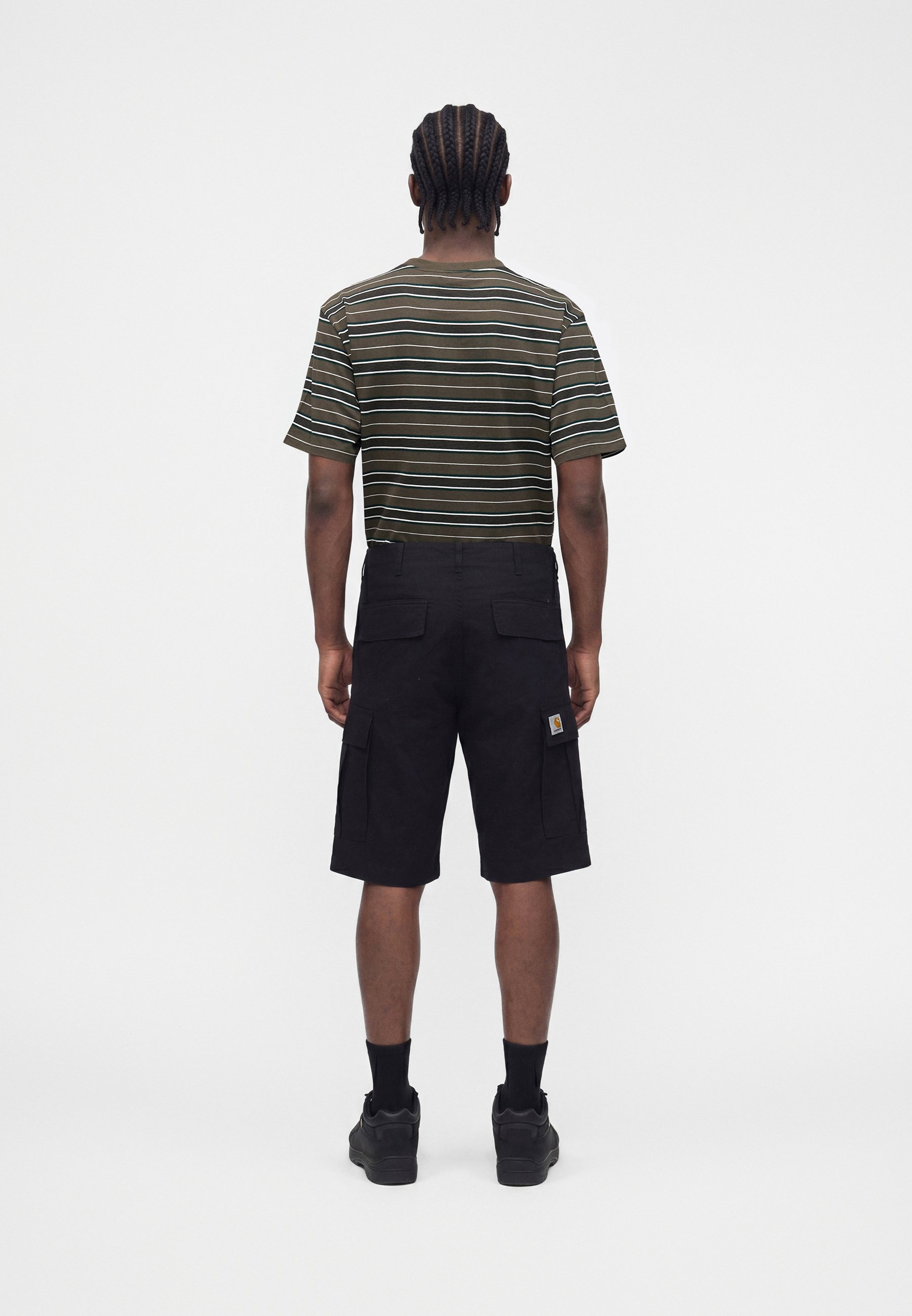 Carhartt WIP REGULAR CARGO COLUMBIA - Shorts - black rinsed/zwart
