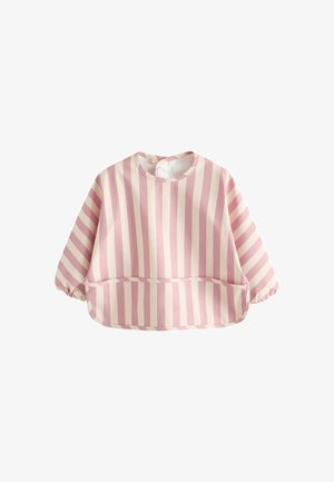 Roosa ja kreemjastriibuline pika varrukaga pluus, millel on elastne alläär ja ümar kaelus. Omab eest taskut ja on valmistatud kergest materjalist.