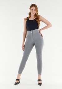 Freddy PUSH UP WR UP CURVY VITA ALTA - Pantalones - grigio mélange