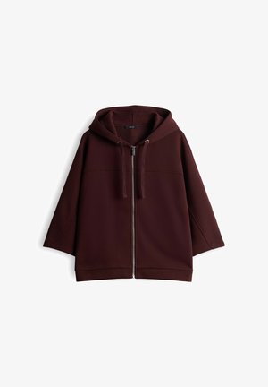 OPUS, LOOSE FIT - Felpa con zip - cherry jam