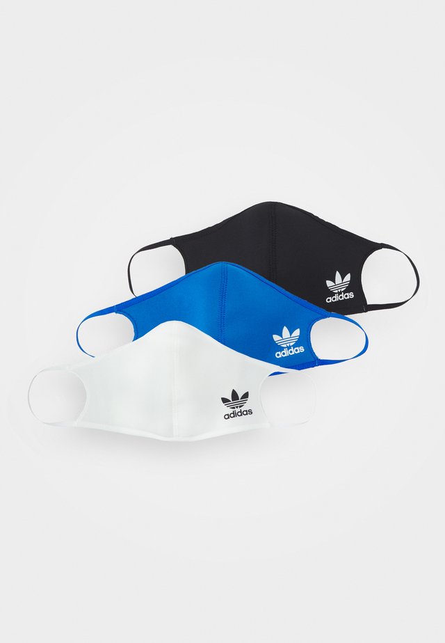 FACE 3 PACK UNISEX - Stoffen mondkapje - black/white/bluebird