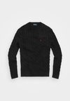CABLE-KNIT COTTON SWEATER - Strickpullover - black