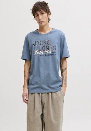 Jack & Jones LOGO TEE  - Camiseta estampada - blue mirage