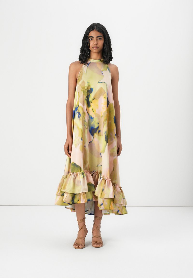 YAS YASSKYRA HALTER NECK LONG DRESS - Koktailové šaty/večierkové šaty - ecru