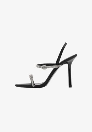 Mango Sandale s visokom petom - black
