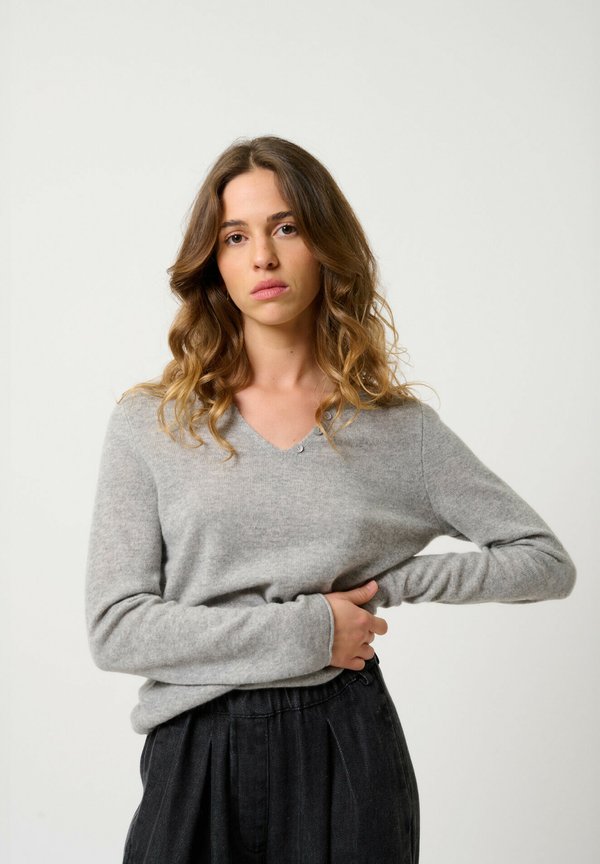 BODMIN TUNISIAN COLLAR - Strickpullover - mottled cloud