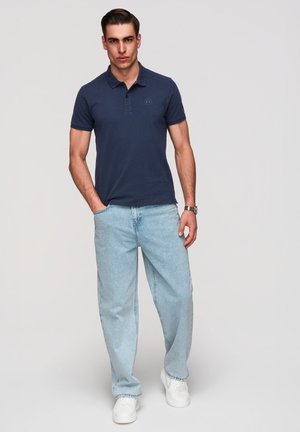Ombre, SET OF THREE POLO SHIRTS OM-POBS-0171 - Poloshirt - black navy white