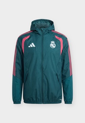 adidas Performance, REAL MADRID TIRO26 COMPETITION ALL WEATHER JACKET - Klubové oblečenie - aurora ivy/wild pink