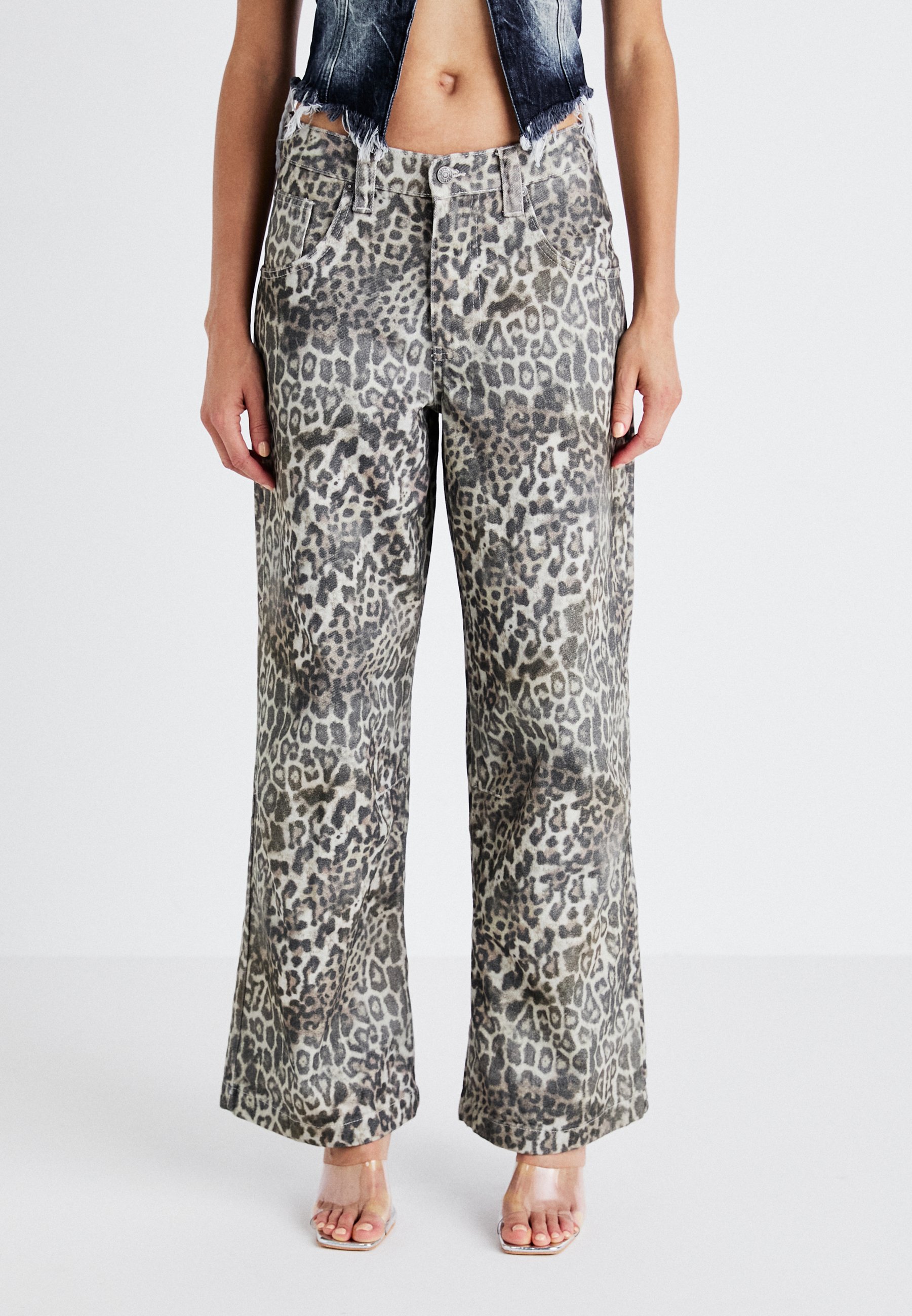 Jaded London LEOPARD COLOSSUS - Jeans Relaxed Fit - brown/braun 