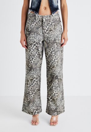 LEOPARD COLOSSUS - Wide leg - brown
