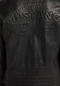 Mustang Leren jas - schwarz