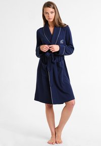 Lauren Ralph Lauren QUILTED COLLAR ROBE - Accappatoio - windsor navy