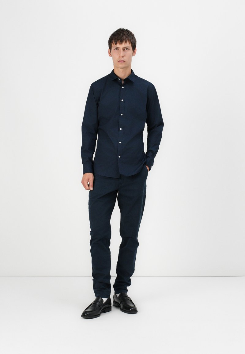 black starry dress The Boyfriend: Silk Satin, Navy – With Nothing Underneath main image 1