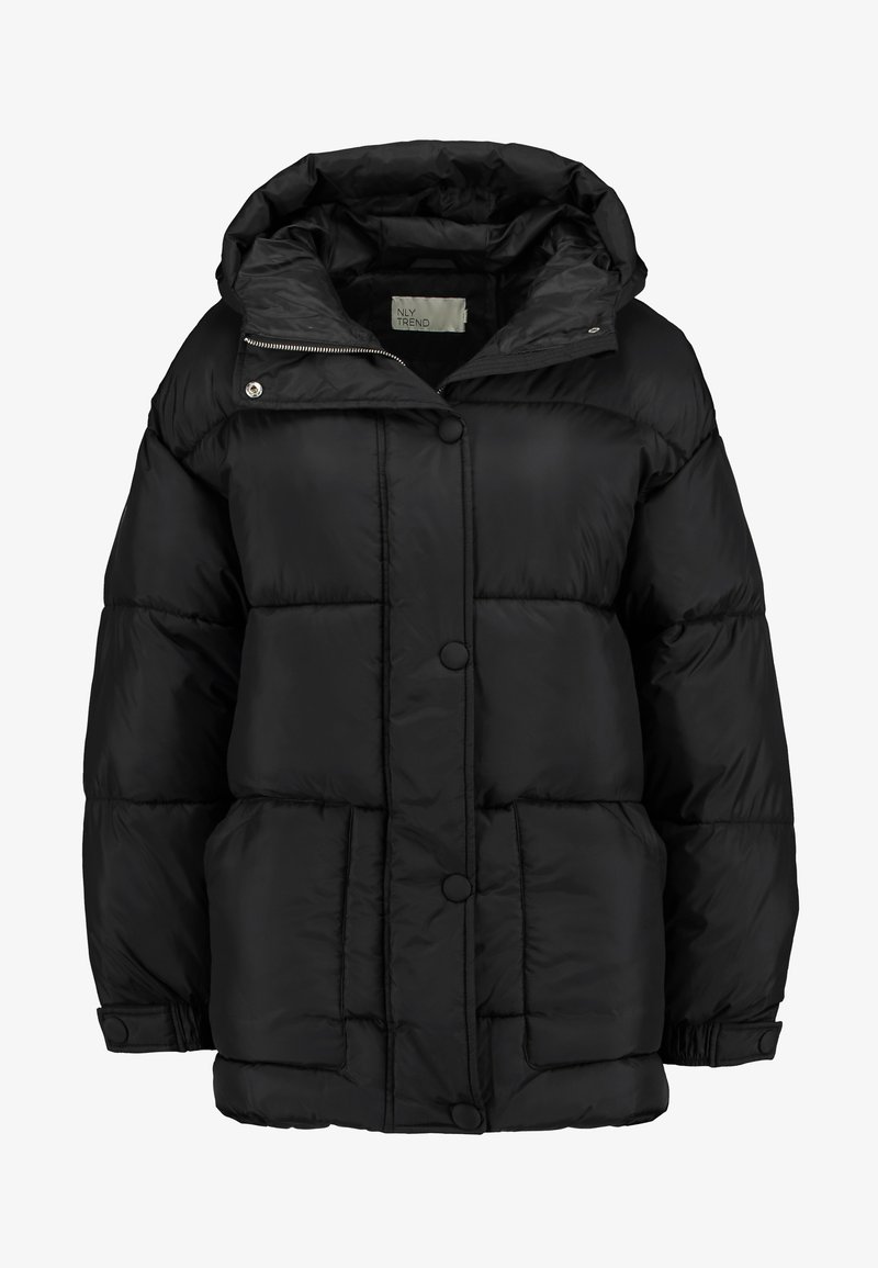 Nly by Nelly BELTED PUFFER JACKET Vinterjacka black Nly by Nelly BELTED PUFFER JACKET Vinterjacka black