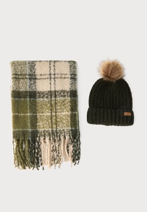 Barbour, SALTBURN SET - Плетена шапка - ancient loden/dark green