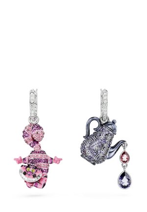 Swarovski ALICE IN WONDERLAND DROP ASYMMETRICAL DESIGN CAT AND TEAPOT - Earrings - multi-colored