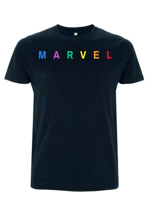 MARVEL SIMPLE LOGO EMB - Print T-shirt - navy blue