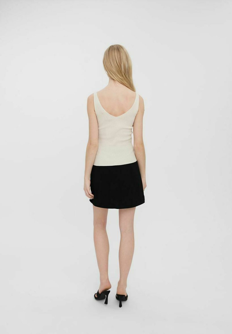 Damen T-Shirts | Vero Moda RIPPSTRICK Top birch/beige - TM38632 Damen T-Shirts | Vero Moda RIPPSTRICK Top birch/beige - TM38632