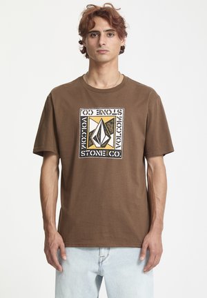 ANGLE IRON - T-shirt imprimé - brown stone