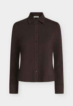 Marc O'Polo, JERSEY  BLOUSE  LONGSLEEVE, HEAVY JERSEY - Overhemdblouse - black cherry