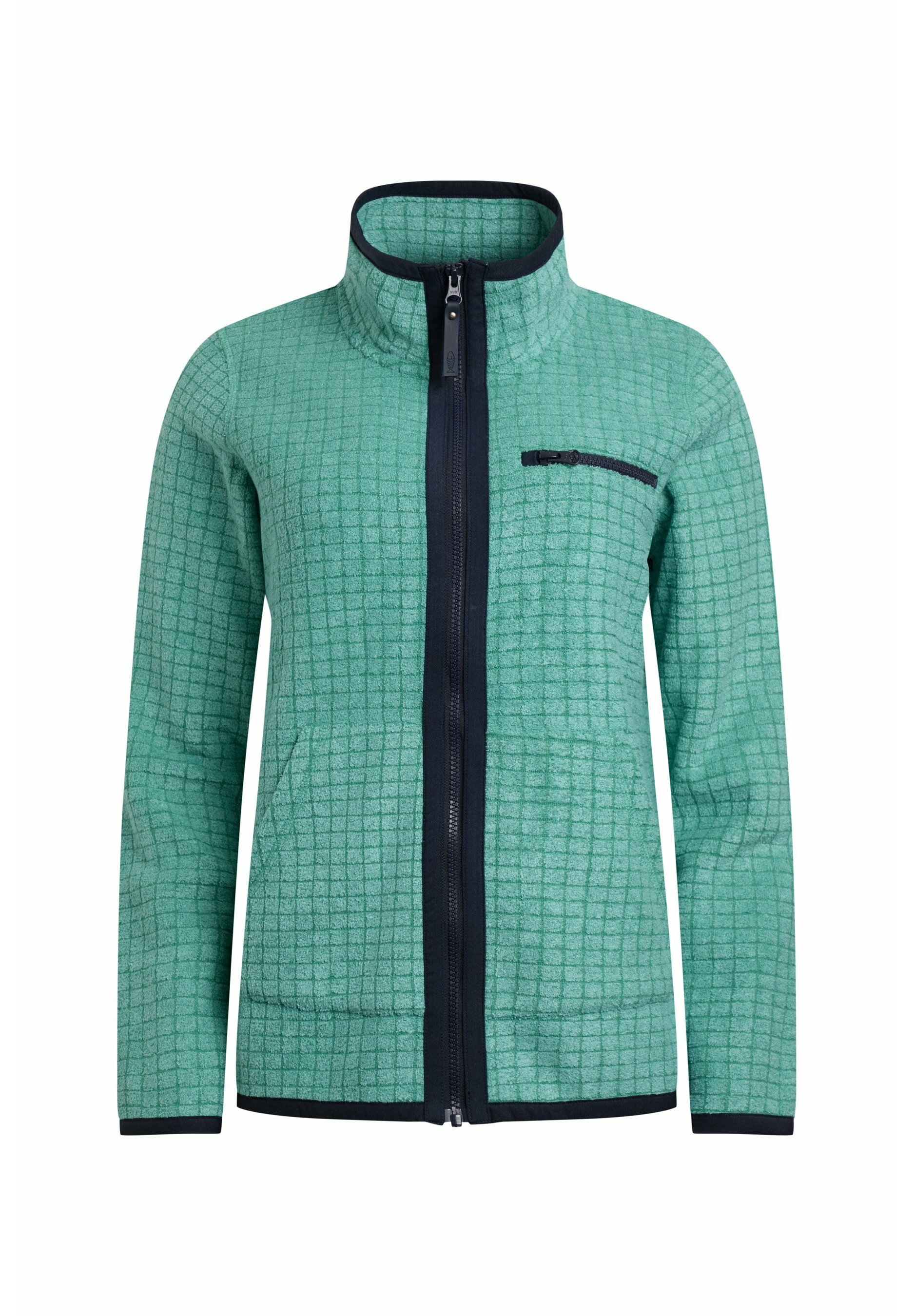 売れ筋商品|||ウィアードフィッシュ パーカー・スウェットシャツ レディース アウター TILLY ECO FULL ZIP GRID  - Fleece jacket - viridis Tilly Eco Full Zip Grid Fleece Viridis | Weird Fish