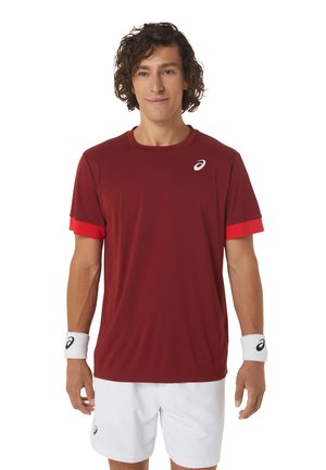 ASICS, MEN COURT SS TOP - Camiseta básica - dunkelrot rot