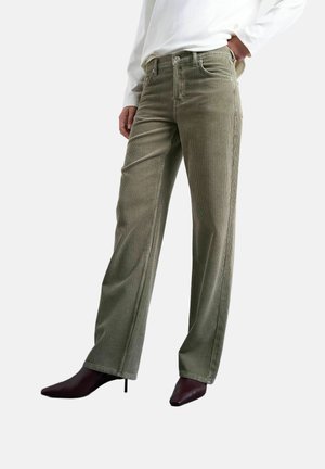 NIEDRIGE TAILLE NORMAL GESCHNITTEN  - Pantalon classique - medium green denim