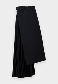 SKIRT WITH PLEATED INSERT - Pleated skirt - black