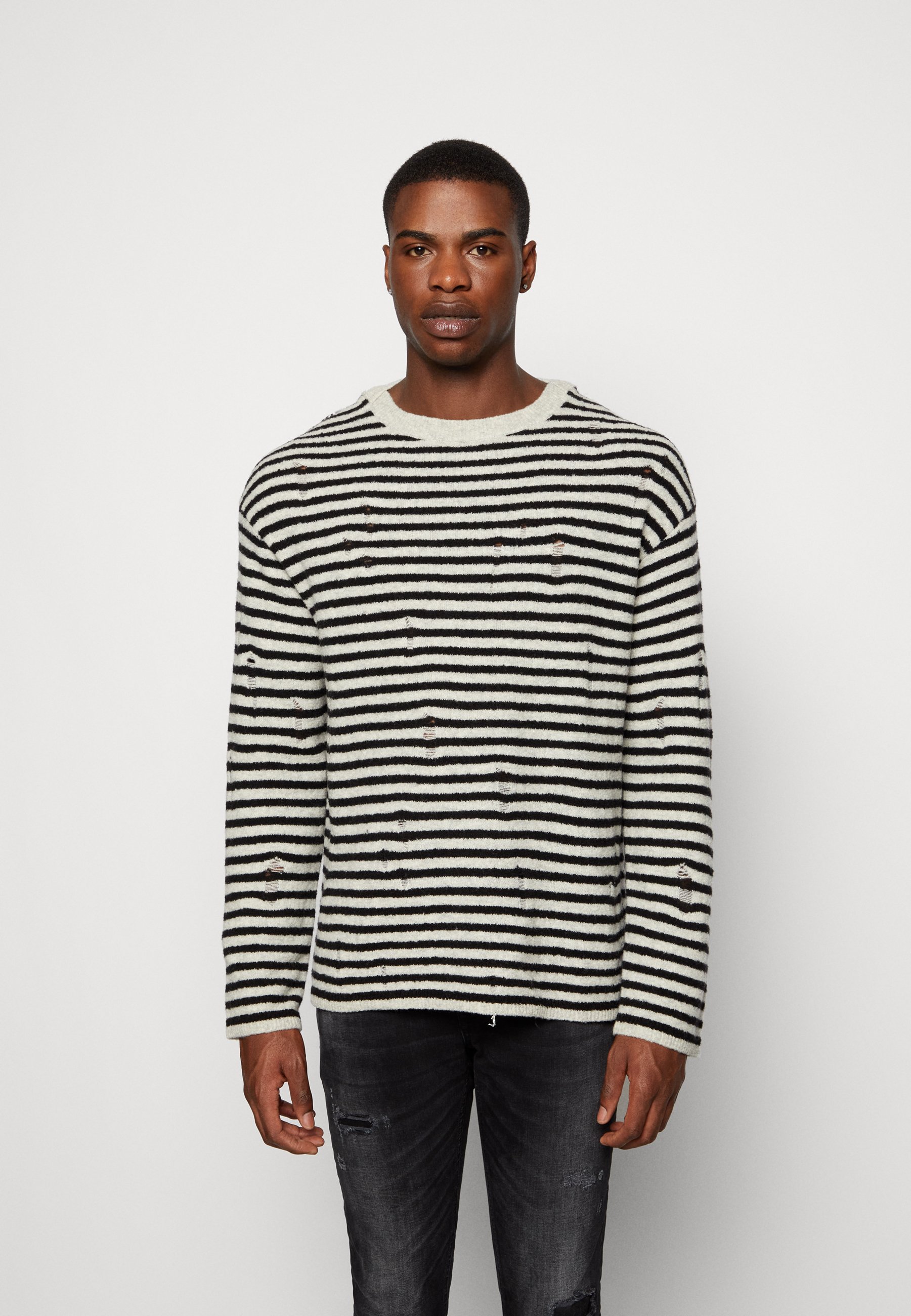 AllSaints PARK CREW - Trui - grey marl/black/grijs - Zalando.nl
